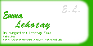 emma lehotay business card